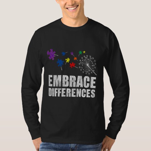T-shirt Accepter les différences Sensibilisation sur l'aut (Devant)
