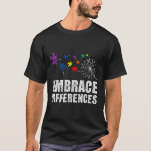 T-shirt Accepter les différences Sensibilisation sur l'aut