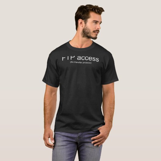 T-shirt Accès de ftp (File Transfer Protocol) - (Devant entier)