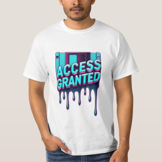 T-shirt Access Granted | Retro Hacker Floppy Disk Graphic (Devant)