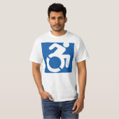 T-shirt accessible de blanc d'icône (Devant entier)