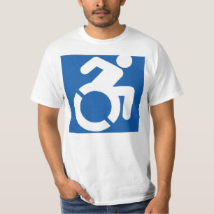 T-shirt accessible de blanc d'icône