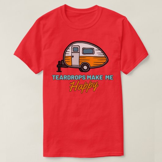 T-shirt Accessoires de Camper en Teardrop pour hommes en T (Design devant)
