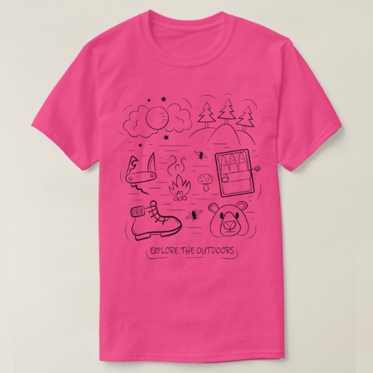 T-shirt Accessoires de camping (Design devant)
