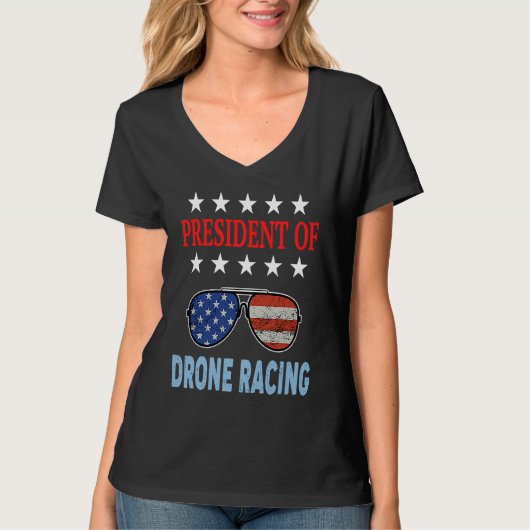 T-shirt Accessoires de course de drone Citation de course (Devant)
