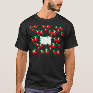 T-shirt Accessoires de motif de cerisier rouge personnalis
