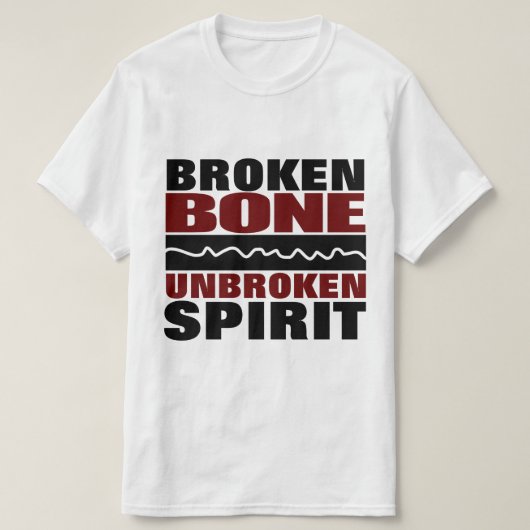 T-shirt accident d'os cassé (Design devant)