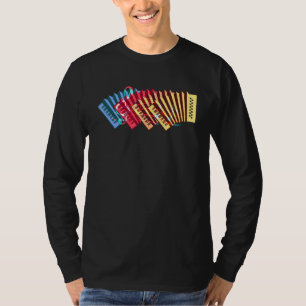T-shirt Accordéon Rétro Accordioniste Musicien Harmonica I