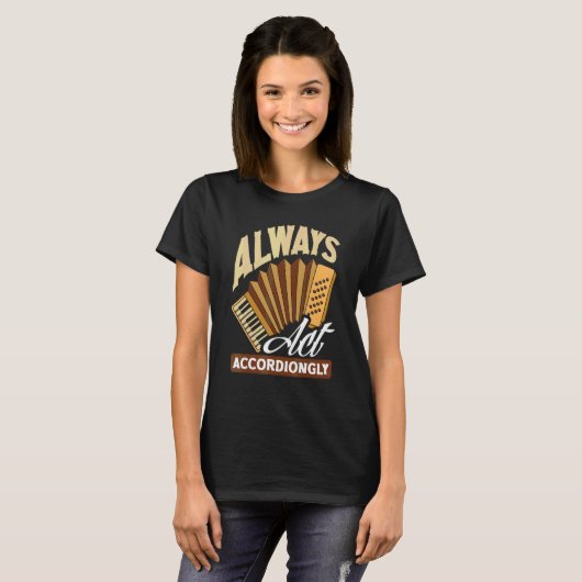 T-shirt Accordion Accordioniste Toujours Agir Accordialeme (Devant entier)