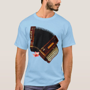 T-shirt Accordion et Plumeria - Instrument de musique