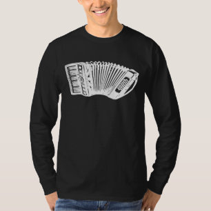 T-shirt Accordion Line Design Art Pour Accordioniste De Mu