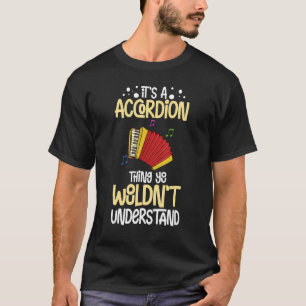 T-shirt Accordion Music Instrument Player Débutant Leçon