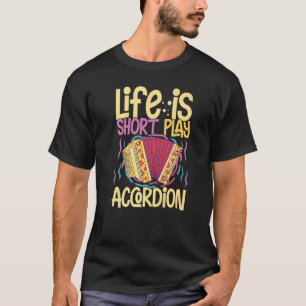 T-shirt Accordion Music Instrument Player Débutant Leçon