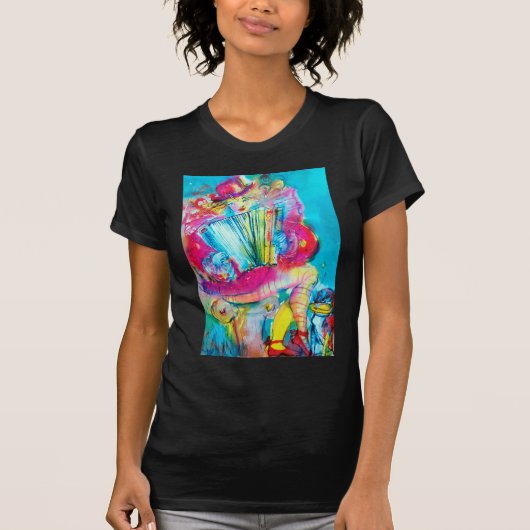 T-SHIRT ACCORDION PLAYER DANS LA NUIT (Devant)