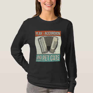 T-shirt Accordioniste Accordion Lecteur Chat Propriétaire 