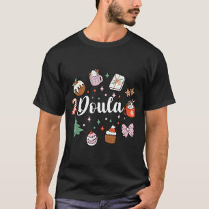 T-shirt Accoucheuse de Noël Travailleuse de naissance Post