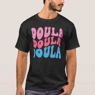 T-shirt Accoucheuse étudiante doula rétro funky Accoucheus