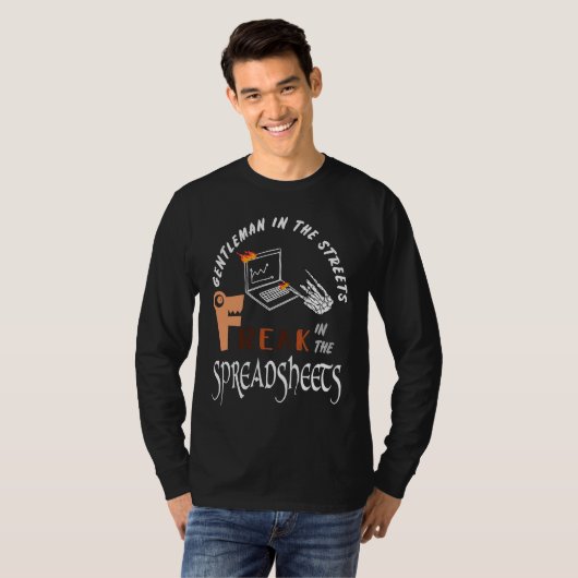 T-shirt accountant saying spreadsheets freak (Devant entier)