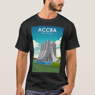 T-shirt Accra Ghana Poster de voyage Vintage minima rétros