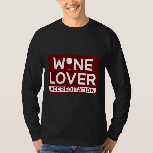T-shirt Accréditation Vin Pour Boire (Devant)