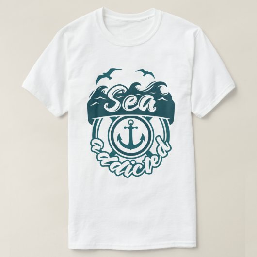 T-shirt Accro à la mer (Design devant)
