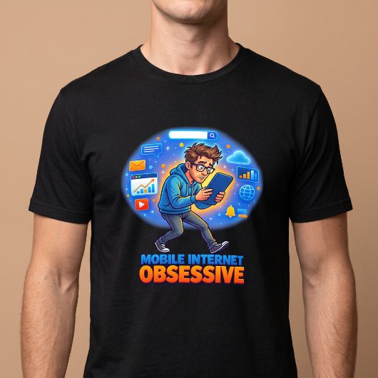 T-shirt Accro à l'Internet mobile