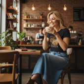 T-shirt Accro au café.