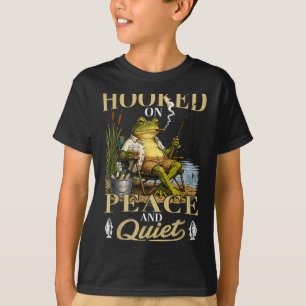 T-shirt Accro au calme et à l'humour drôle de grenouille d