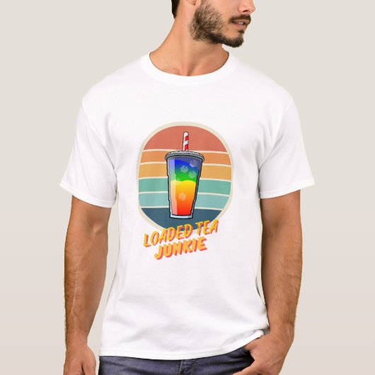 T-shirt Accro au thé chargé (Devant)