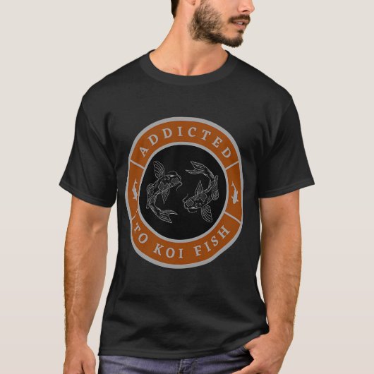 T-shirt Accro aux carpes koï (Devant)