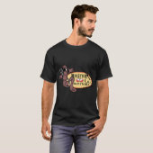 T-shirt Accroché à la basse drôle de pêche à la basse pêch (Devant entier)
