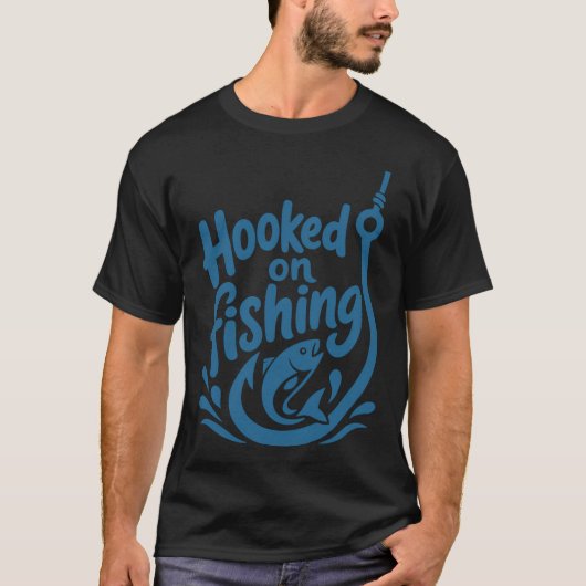T-shirt Accroché à la pêche (Devant)