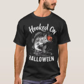 T-shirt Accroché à la pêche à l'halloween (Devant)