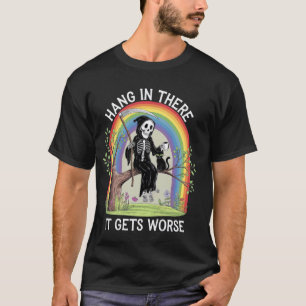 T-shirt Accroche Toi Ça Empire Moissonneur Chat Noir Drôle