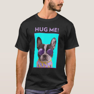 T-shirt Accrochez-moi le Carlin avec la couleur rétro des