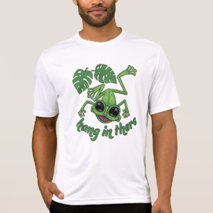 T-shirt Accrochez-Vous Là, Heureuse Grenouille D'Arbre Ver