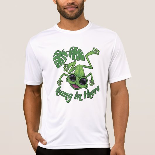 T-shirt Accrochez-Vous Là, Heureuse Grenouille D'Arbre Ver (Devant)