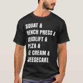 T-shirt accroupi de gâteau au fromage de crème (Devant)