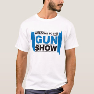 T-shirt Accueil au salon d'armes à feu - noir et bleu