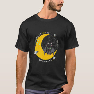 T-shirt Accueil C'Est Là Qu'Il Entend Le Chat Noir Mignonn