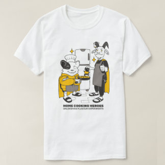 T-shirt Accueil Cuisine Héros dévoilant des expériences de