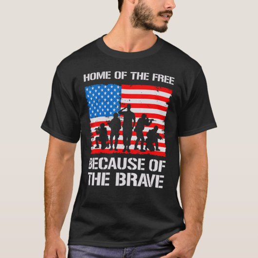 T-shirt Accueil De La Liberté À Cause Du Brave 4 (Devant)