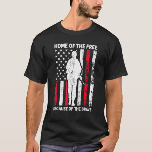 T-shirt Accueil De La Liberté À Cause Du Courageux Vet Amé