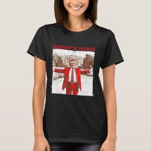T-shirt Accueil de papa Je serai à la maison pour Noël amu