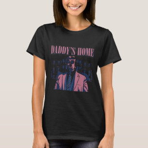 T-shirt Accueil de papa Trump Pink 2024 2024 Trump Retour