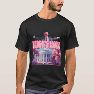 T-shirt Accueil de papa Trump Pink Trump a gagné 2024 pren