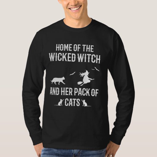 T-shirt Accueil de The Wicked Witch et son pack de chats (Devant)