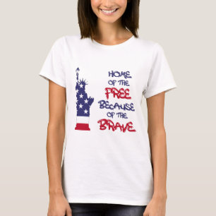 T-shirt Accueil des libres à cause du signe courageux