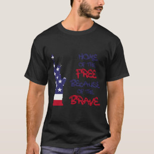 T-shirt Accueil des libres à cause du signe courageux