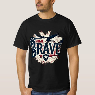 T-shirt Accueil du Brave - Aigle patriotique et Ma US